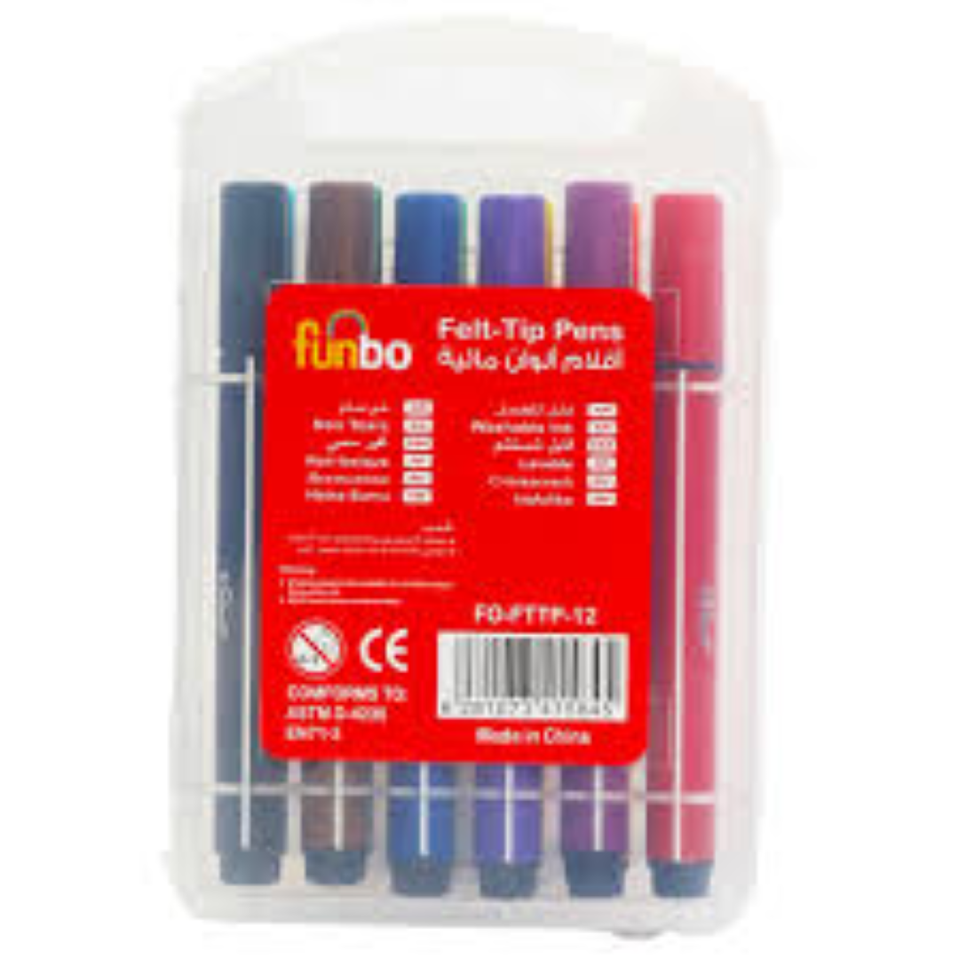 Funbo Felt Tip Pen ST=12 FO-FTTP-12